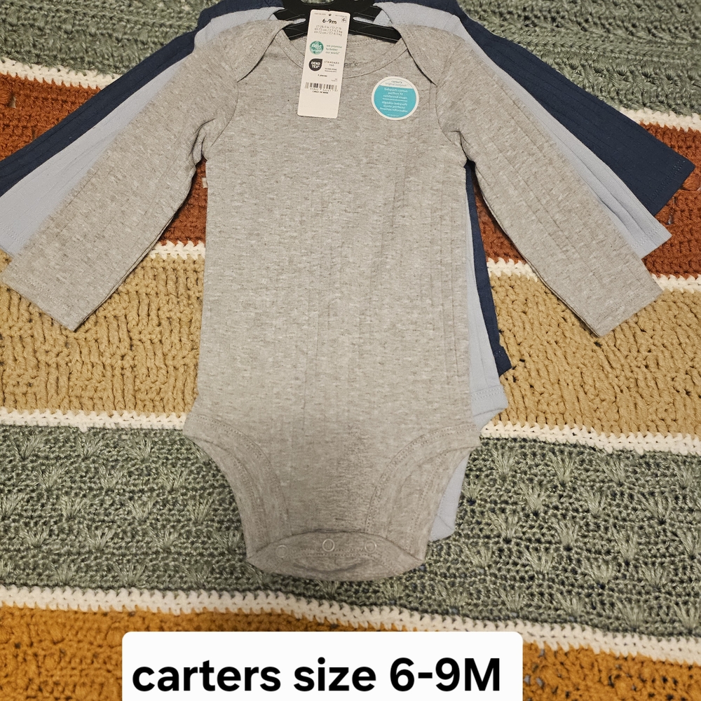 Carter's Gray Bodysuit Soft Cotton Blend